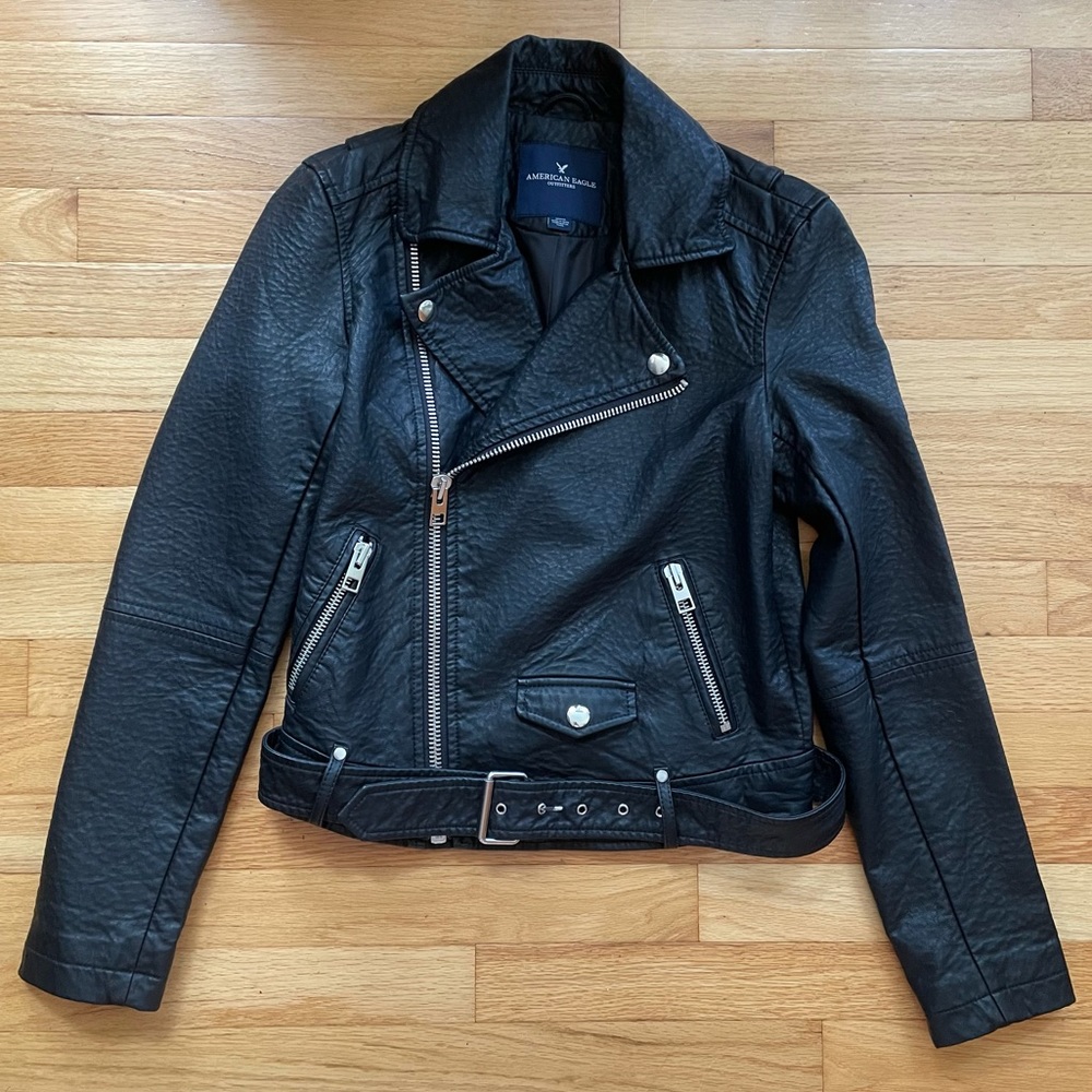 American Eagle Black Leather Jacket